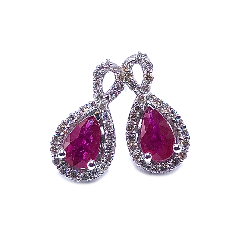 Ruby &amp; Diamond Earrings