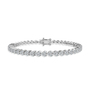 Heart Shape Round Diamond Tennis Bracelet