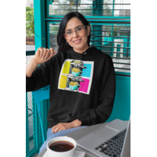 "Soft Hoodies- Pop Art Coffee Machine Hooded Sweatshirt Regular price"