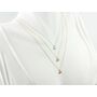 Margie 14kt WHITE Gold Dainty Diamond Solitaire Layering Necklace