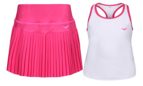 Pink Pleated Tennis Skirt a...