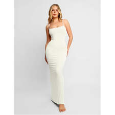 Popilush® Shaping Slip Dress Built-In Shapewear Slip Maxi Lounge Dress