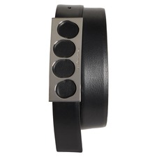 ALEXANDER MCQUEEN The Grip Leather Belt, Main, color, BLACK