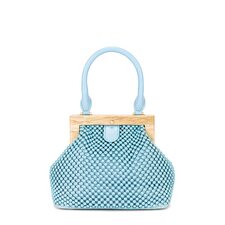 olga berg Marlo Ball Mesh Handle Bag in Blue | REVOLVE