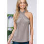 Acting Pro | Plus Solid Sleeveless Cross Neck Top