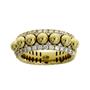 Damaso 18k Yellow Gold Beaded Diamond Band