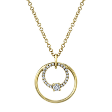 0.11Ct Diamond Circle Necklace