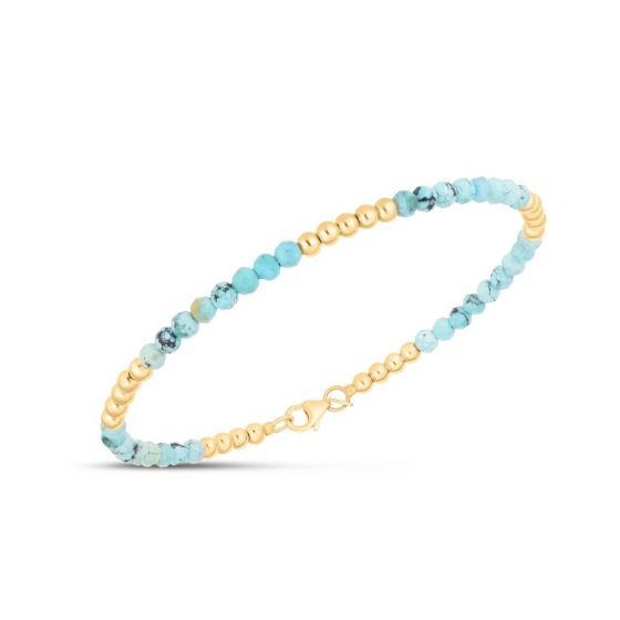 Yellow Gold and Turquoise P...