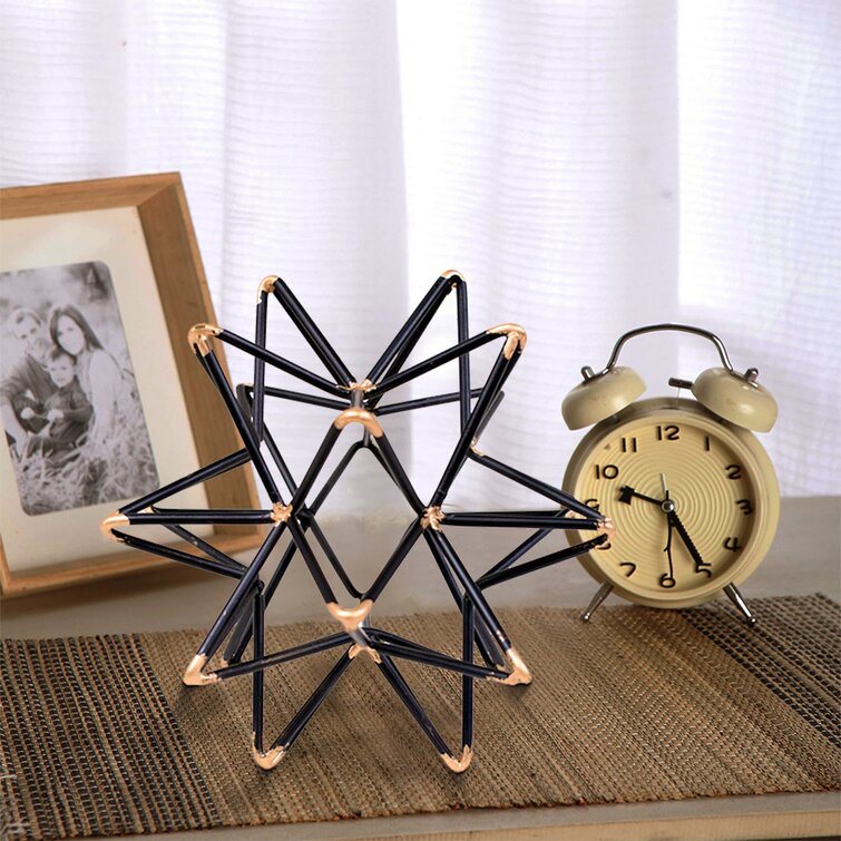 Rainhard Intersecting Iron Wire Star Decor with Accented Joints