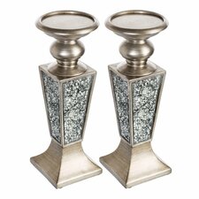 10.75'' H Concrete / Cement Tabletop Candlestick