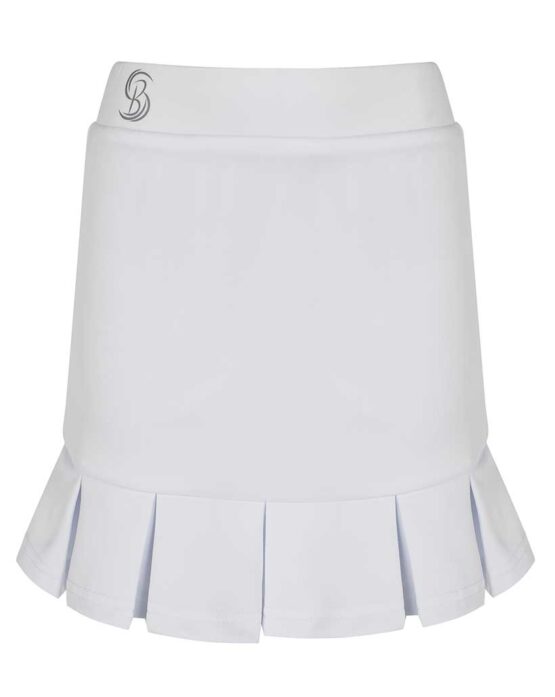 White Tennis Skirt with Mat...