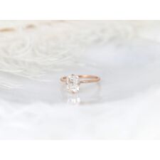 Buy 1.75cts Ruth 14kt Rose Gold Moissanite Talon Prong Emerald Cut Engagement Ring