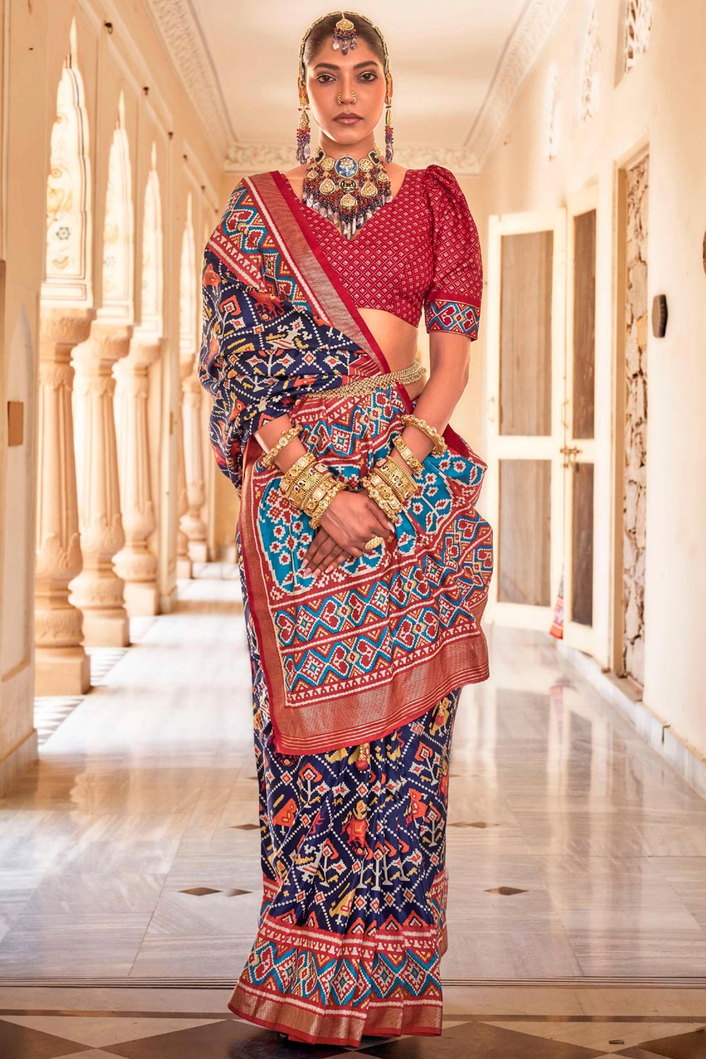 Multicolor Silk Patola Prin...