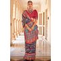 Multicolor Silk Patola Print Saree With Belt