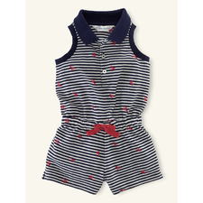 Striped Schiffli Mesh Romper - One-Pieces   Layette Girl (Newborn–9M) - RalphLauren.com