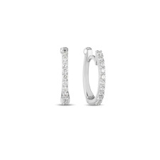 Roberto Coin White Gold Diamond Baby Hoop Earrings