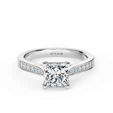 Thread set Princess Diamond Engagement Ring (Diamond Band)