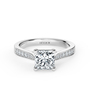 Thread set Princess Diamond Engagement Ring (Diamond Band)