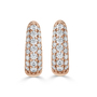 Round Hoop Diamond Earrings