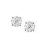 18k White Gold Diamond Illusion Stud Earrings