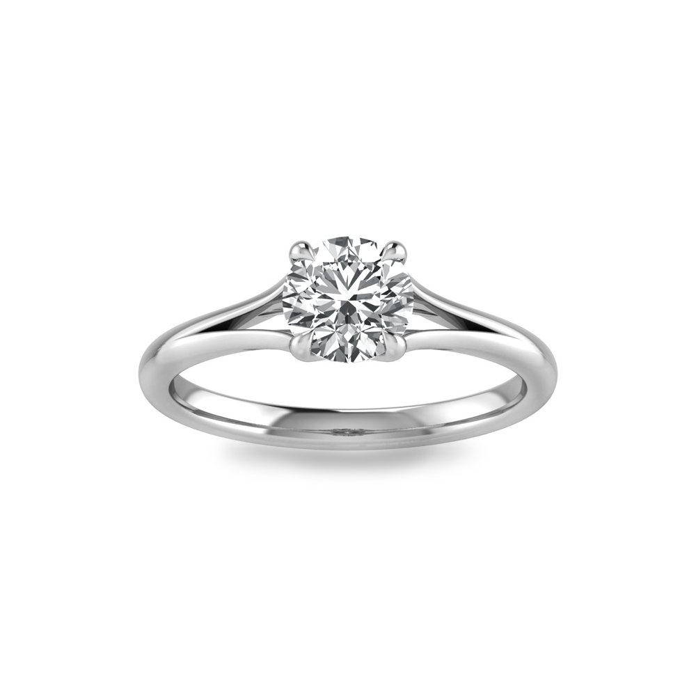 1 Ct Round Moissanite Split...