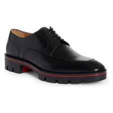 Christian Louboutin Davisol Lug Sole Derby, Main, color, BK01-BLACK