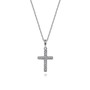 White Gold Classic 1/25ctw Diamond Cross Necklace