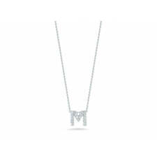 Roberto Coin Tiny Treasures Diamond Letter M Necklace