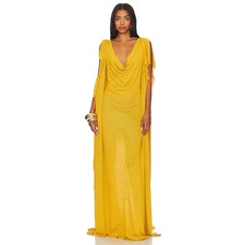 Bronx and Banco Kahlia Gown in Mustard | REVOLVE