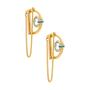Demarson Mini Dema Earrings in 12k Shiny Gold &amp; Crystals | REVOLVE