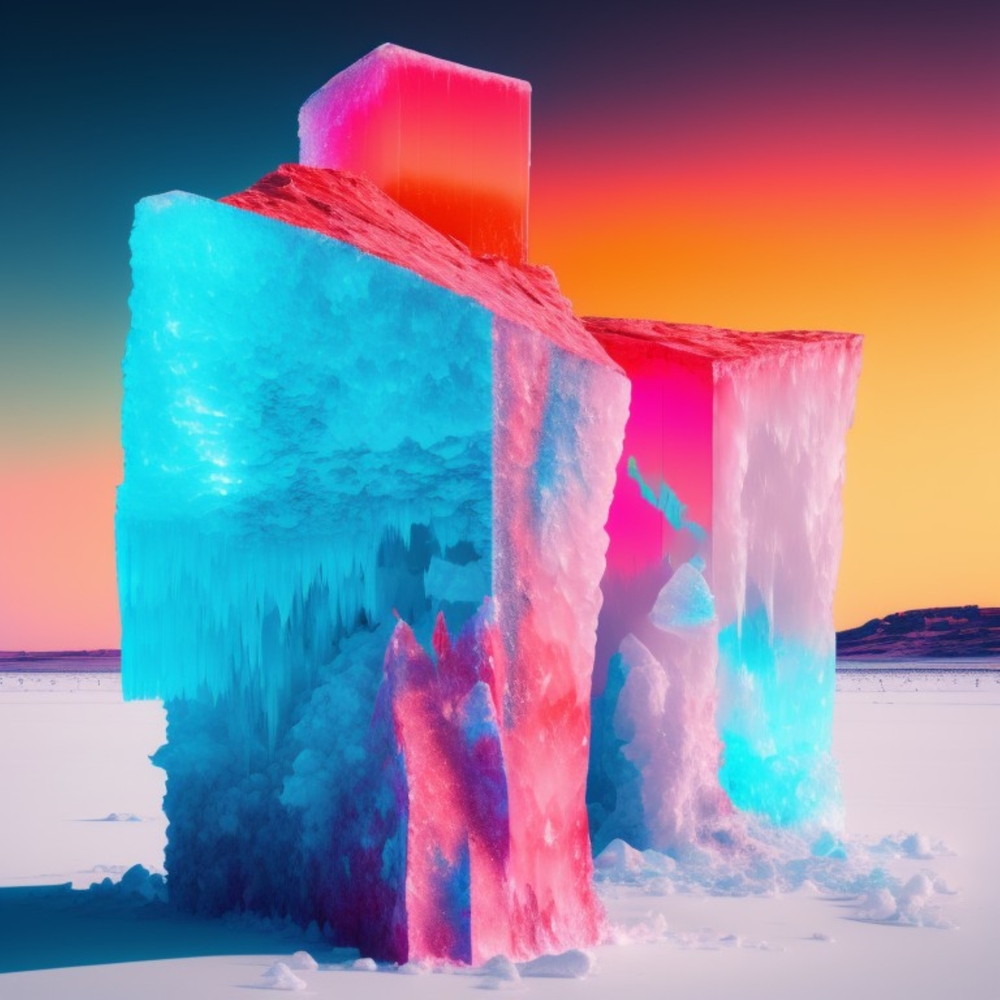 Monolith aus Eis | Rare Digital Artwork | Makersplace
