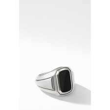 David Yurman Deco Signet Ring with Black Onyx, Main, color, BLACK ONYX