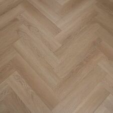 Raw Oak SPC Herringbone Engineered Vinyl Click Flooring 128mm x 6.5mm x 615mm