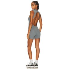 YEVRAH SWIM Mallorca Playsuit in Charcoal | REVOLVE