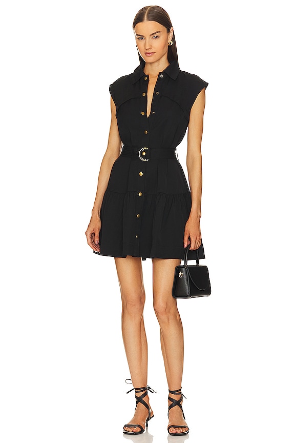 Karina Grimaldi Dona Mini Dress in Black | REVOLVE