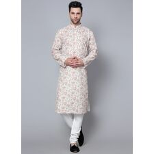 Men's Digital Printed Chikankari Kurta Pajama Set
