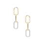 STONE AND STRAND Diamond Linked Up Earrings in Gold &amp; White | REVOLVE