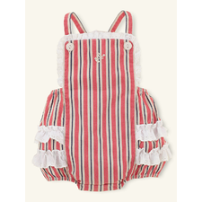 Striped Pinafore Bubble Romper - One-Pieces   Layette Girl (Newborn–9M) - RalphLauren.com