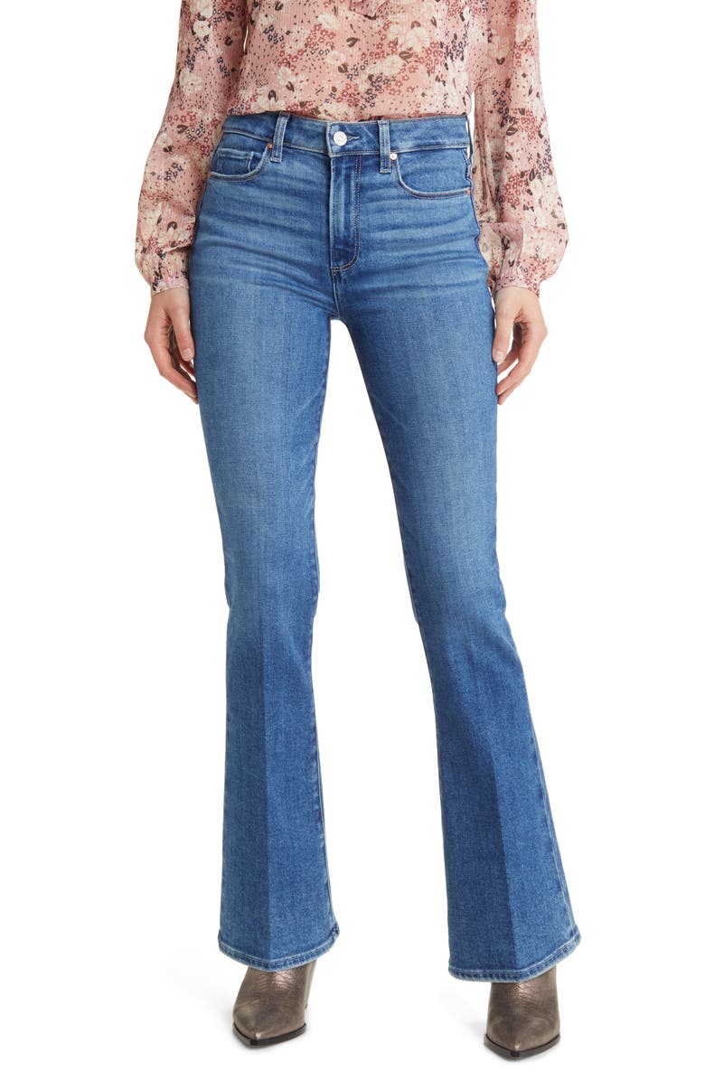 PAIGE Laurel Canyon High Waist Flare Jeans, Main, color, ZANE