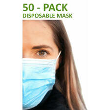 Disposable Face Mask 3 Layer - Box of 50 - USA Medical Supply