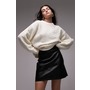 Topshop Boxy Bouclé Sweater, Main, color, IVORY