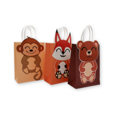 Animal paper bags with handles