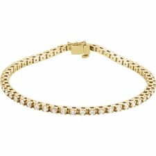 14K Yellow 2 1/8 CTW Diamond Line 7 Bracelet
