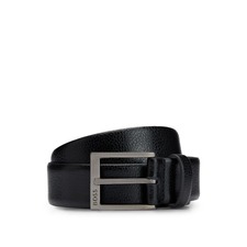 BOSS Elloy Leather Belt, Main, color, BLACK
