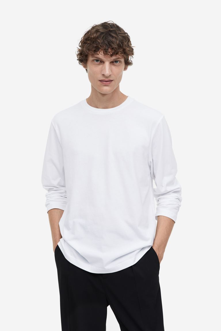Regular Fit Jersey Shirt - White - Men 