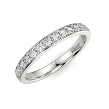 Round Grain Set Half Eternity Band