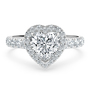 Forever Heart Diamond Halo Engagement Ring (Halo)