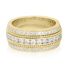 Penny Preville 18K Yellow Gold Round Diamond Ring 