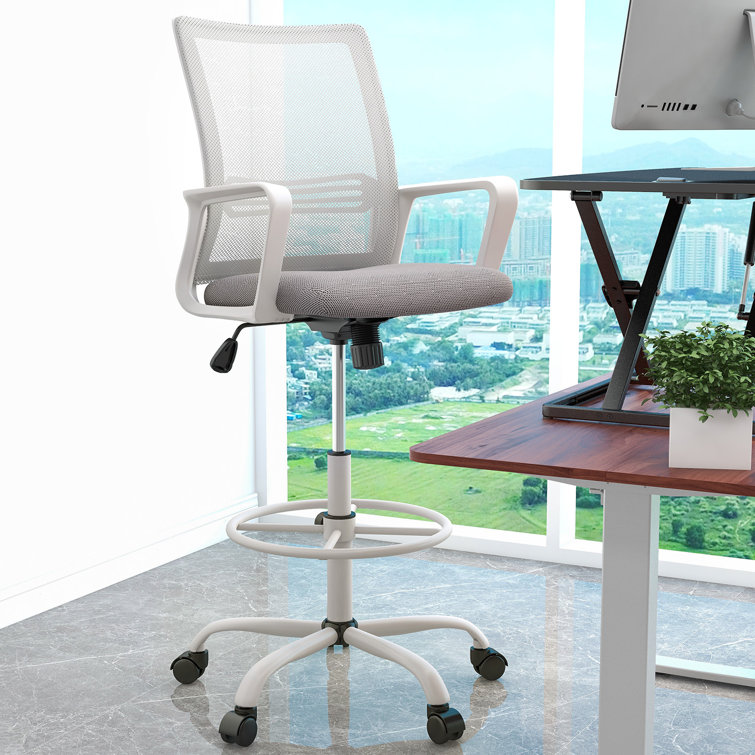 Jennevy Drafting Chair Tall Home Office Standing Desk