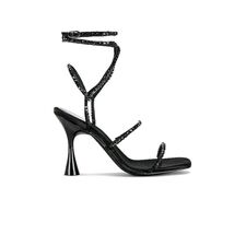 Jeffrey Campbell Glamorous Sandal in Black Satin Black | REVOLVE
